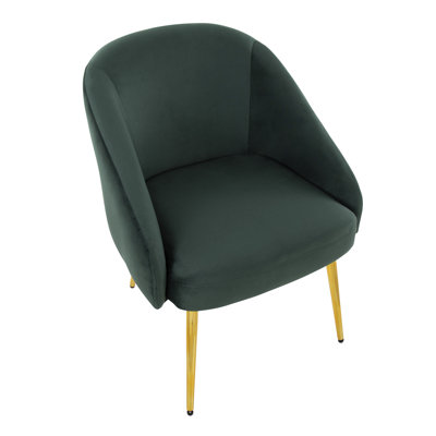 18'' H Velvet Upholstered Parsons Chair