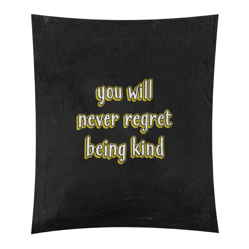 Tapisserie tableau noir en polyester quote quot, H 27,5 po x l 37,5 po, Jaune
