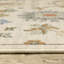 Tapis oriental en mélange de laine beige / gris tissé à la machine-389398874
