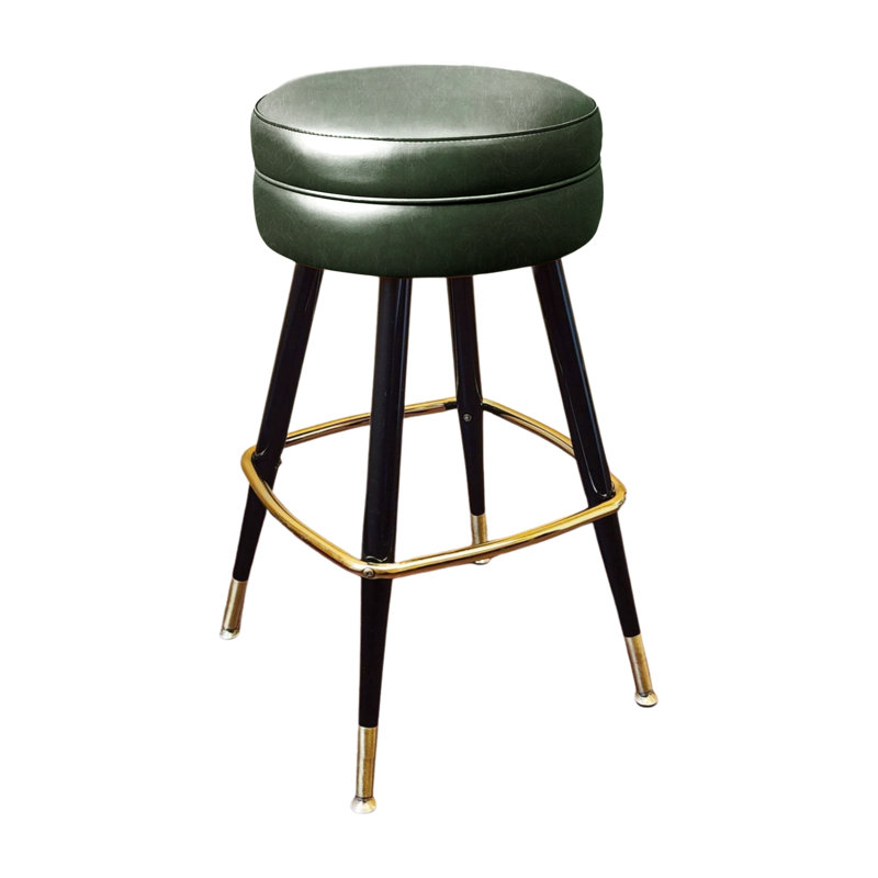 Signature Backless Swivel Bar Stool, Green