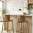 Indoor Wooden Walnut Barstool Set