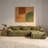 Boneless Modular Sectional Sofa Set – Chenille Deep Seat 3+1 Seater with 3 Cushions, Extra Large Comfortable Living Room Sofa for Bedroom or Apartment-570166785