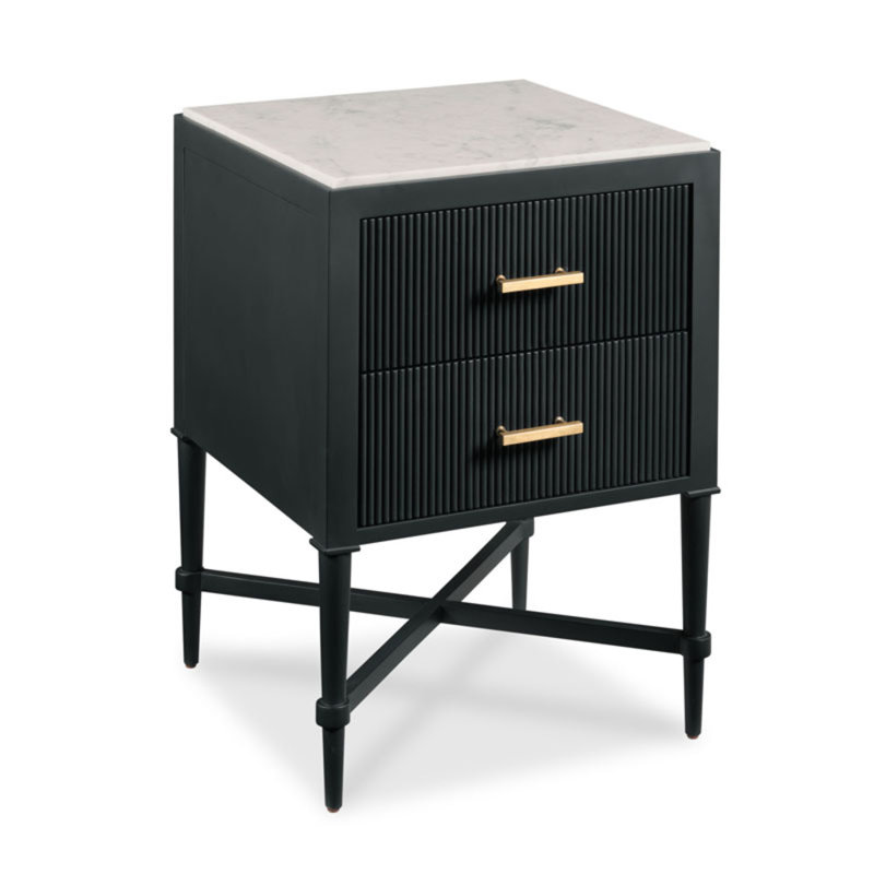 Ridgemoor 2 - Drawer Solid Wood Nightstand, Coal