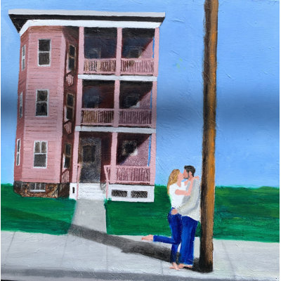 Couple Kissing Print by Sol Hartman