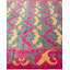 Tapis rose / vert en laine noué à la main de conception unique 9 pi 1 po x 12 pi