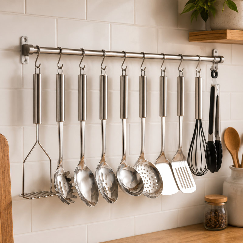 11 Pcs Cooking Kitchen Utensils Set, Spatula Set with Holder