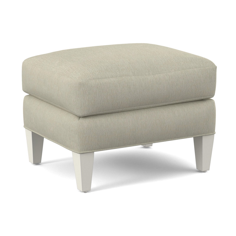Upholstered Ottoman, White, 61689-88