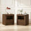 Ensemble de chambre à coucher 3 pièces, cadre de lit rembourré et deux tables de chevet (ensemble de 3)-901337883-901337884