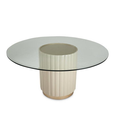 Malibu Crest Round Glass Dining Table