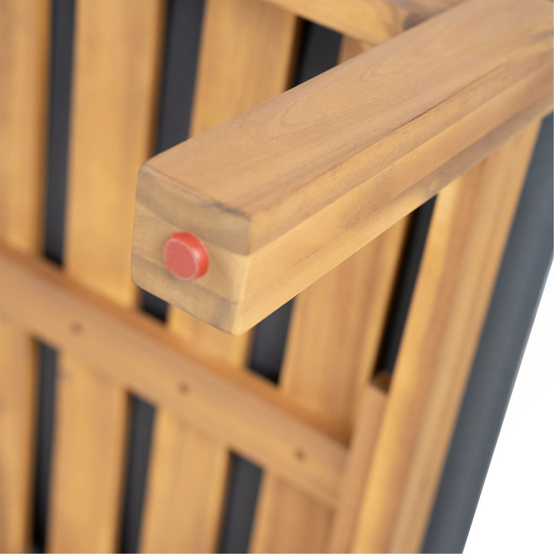 Chaise longue d'extérieur en acacia