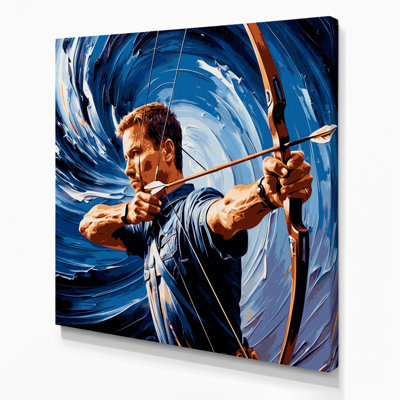 Sports Archery Gray Canvas Wall Art
