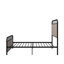 Structure de lit plateforme en lin revêtu de lin avec tête et pied de lit en tissu