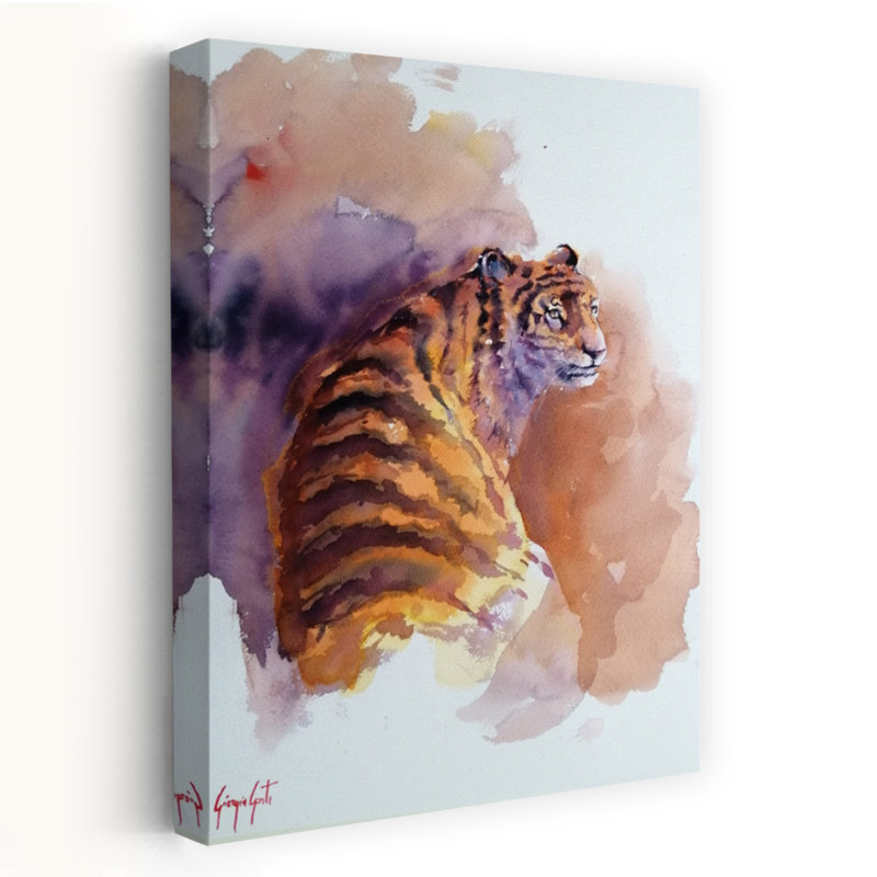 Tigre 6, impression d'art mural contemporain, 48" H x 32" W