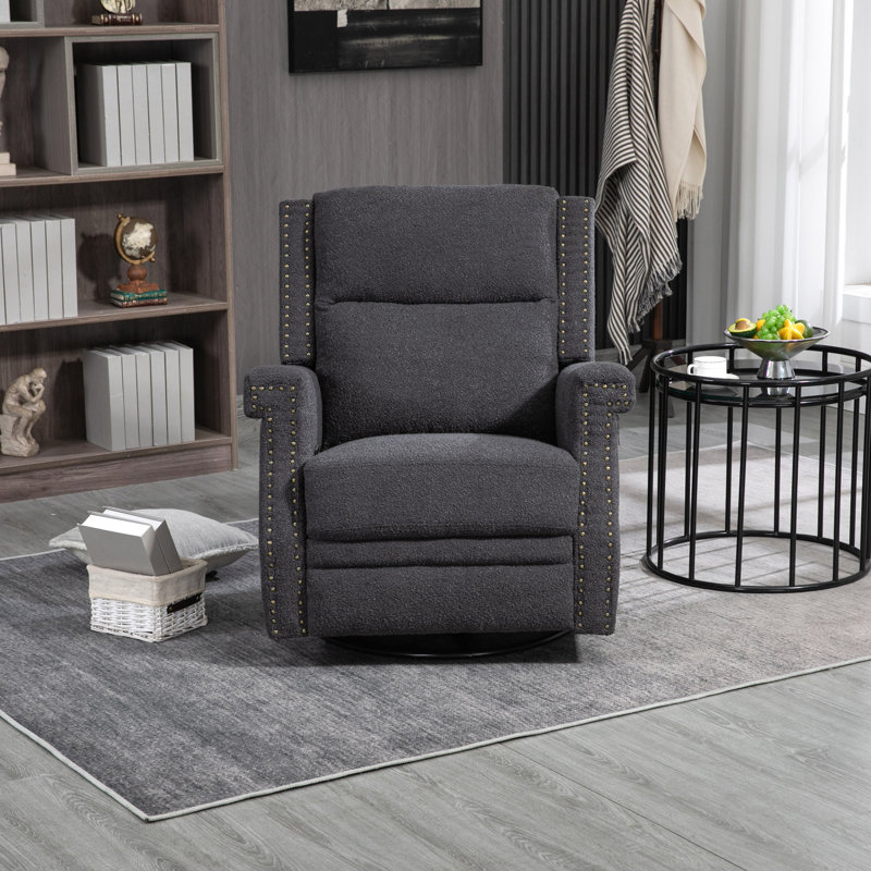 Chaise de loisir pivotante à 360 degrés, Noir