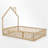 Full Size Wood Platform Bed With Guardrail-114222880