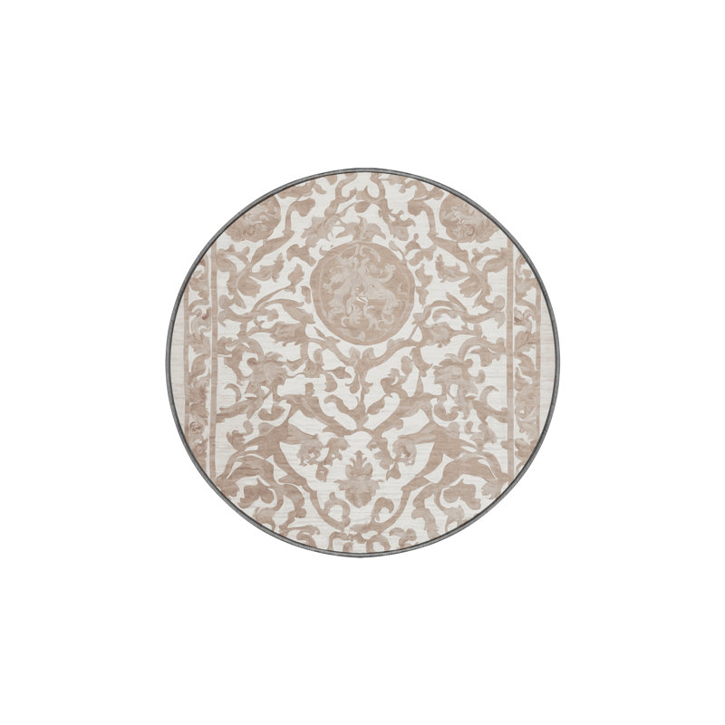 Silky Soft Plush Grey Area Rug, Round 5'