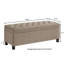 Banc de rangement rembourré capitonné à boutons, banc d'entrée en tissu de lin avec pieds en bois fuselés, banc de lit en lin-1797221527