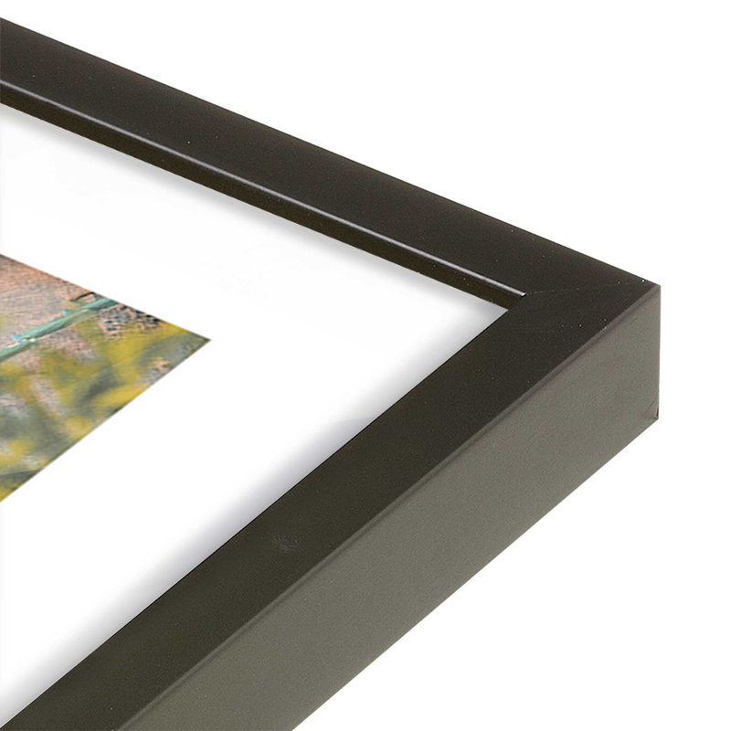«Blue Serenity Rolled Print», H 12 po x l 15 po x P 1,25 po, Cadre photo noir satiné