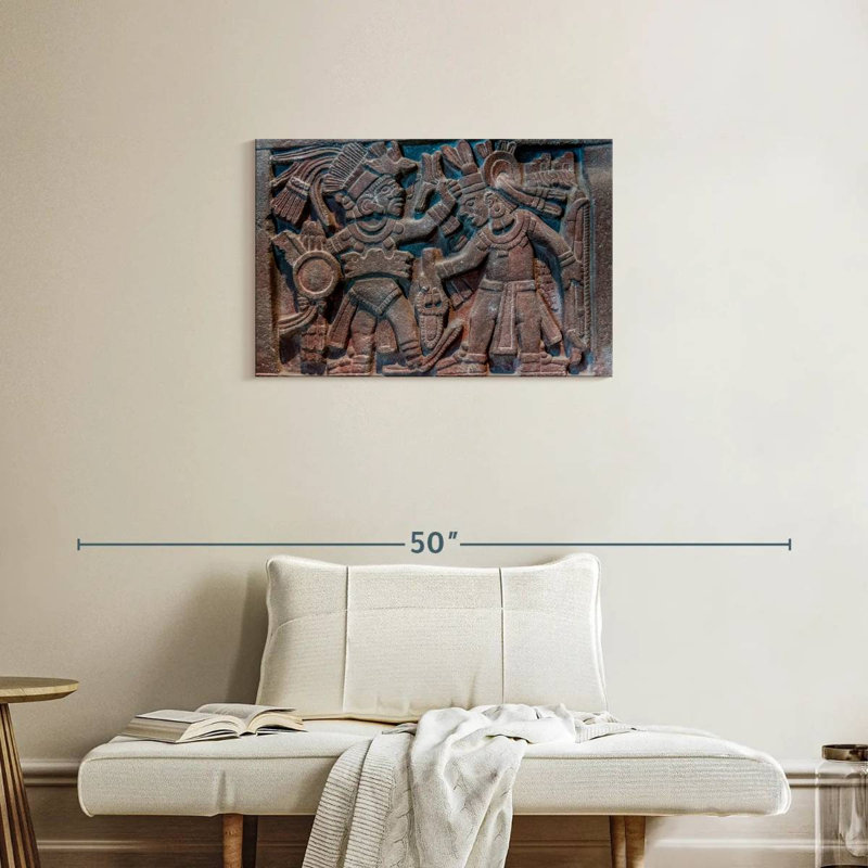 Senne Aztec Stone Carving, 20" H x 30" W