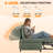 Teddy Fleece Armless Pull Out Sofa Sleeper Chair Pull Out Sofa Bed Space-Saving For Small Spaces-1821484290