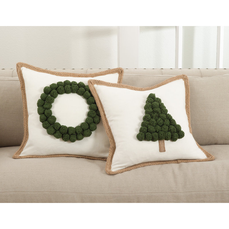 Coussin en coton Ricamato