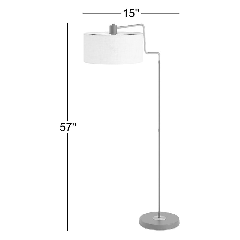 Lampe sur pied à bras articulé 57 po Wenham, Noir