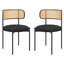 Ensemble de chaises de salle à manger rembourrées modernes avec chaises en rotin et chaises de cuisine-112679544-112679550