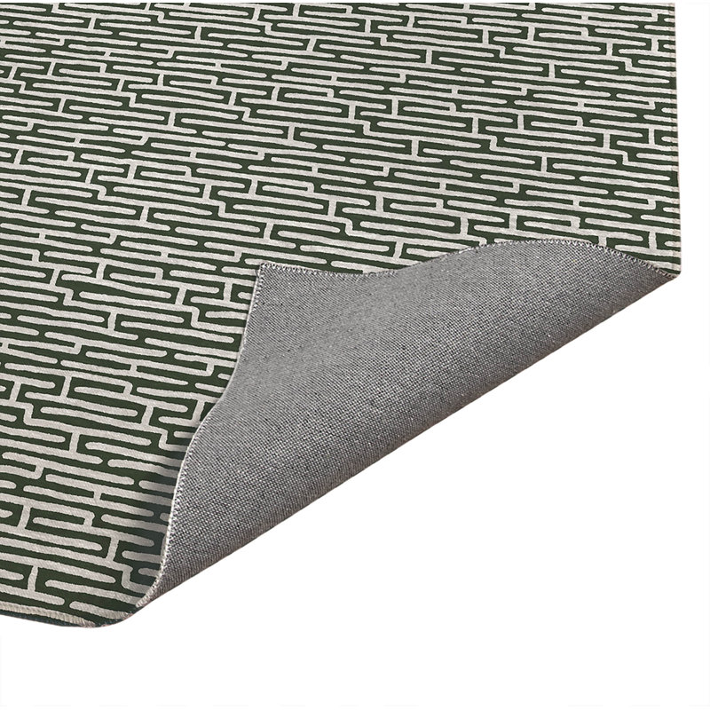 Tapis de cuisine Twilight Labyrinth, Rectangulaire 3 pi x 5 pi, Chimichurri géométrique