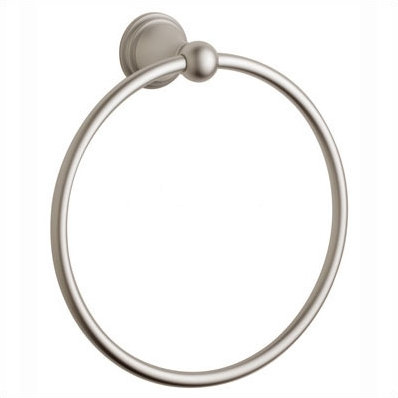 Geneva Wall Mounted Towel Ring, Satin Nickel
