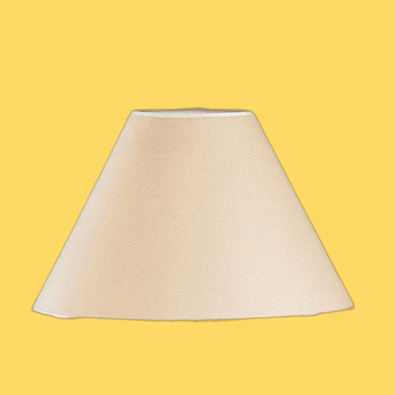 Abat-jour cylindrique en papier kraft brun, 11 cm H x 16 cm L x 16 cm P, avec fixation araignée