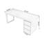 Bureaux rectangulaires en bois massif brun noisette-1889646751-1889646750