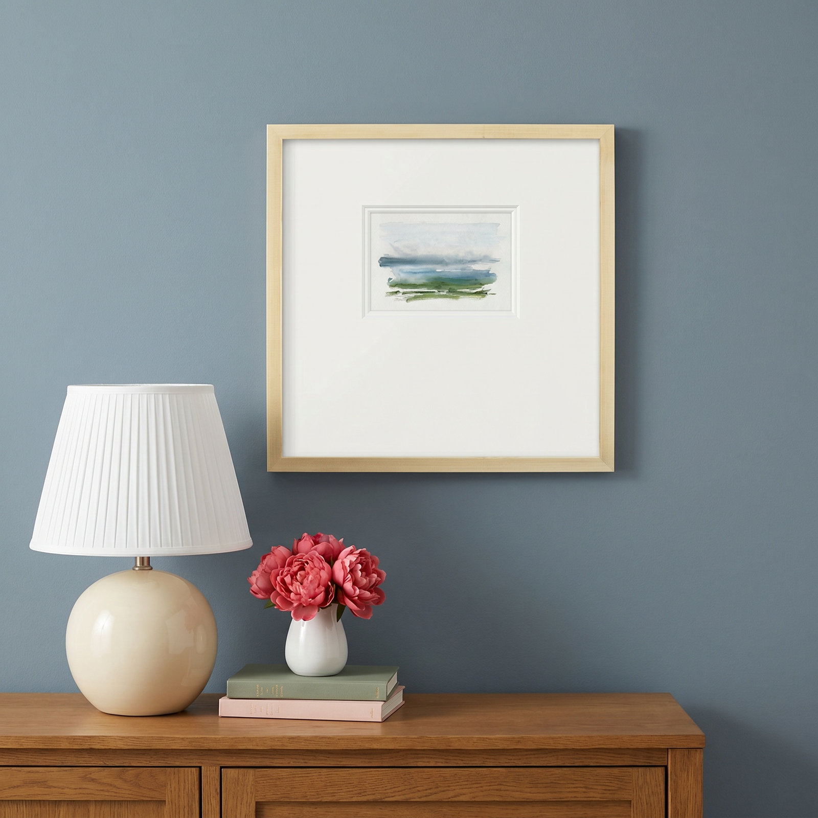 Elowen "Coastline Splash III" Print, 17" H x 17" W x 1.25" D, Natural
