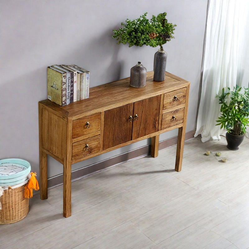 Armoire console en bois d'orme massif