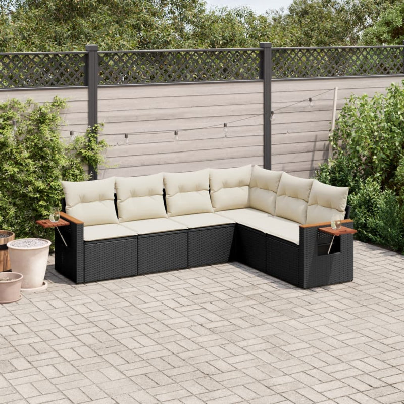 Vidaxl Garden Sofa Set, Black