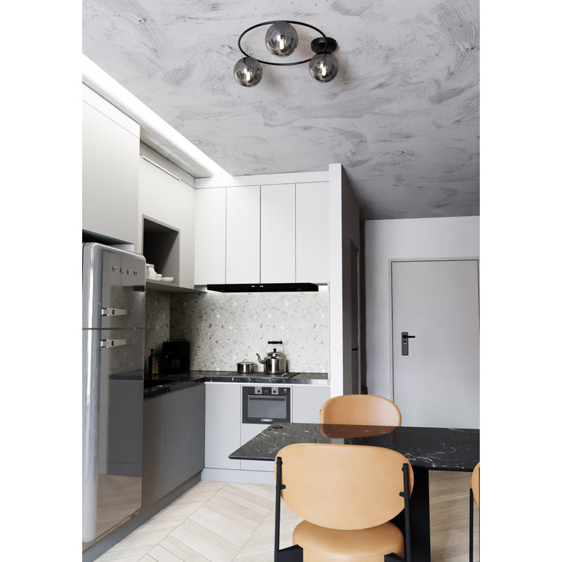 Aliandra 3 - Light Chandelier, Black, Grey