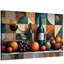 30*40,Kitchen Wall Decor Geometric Wall Art Red Wine Glass Fruits Canvas Prints Pictures.-9389627