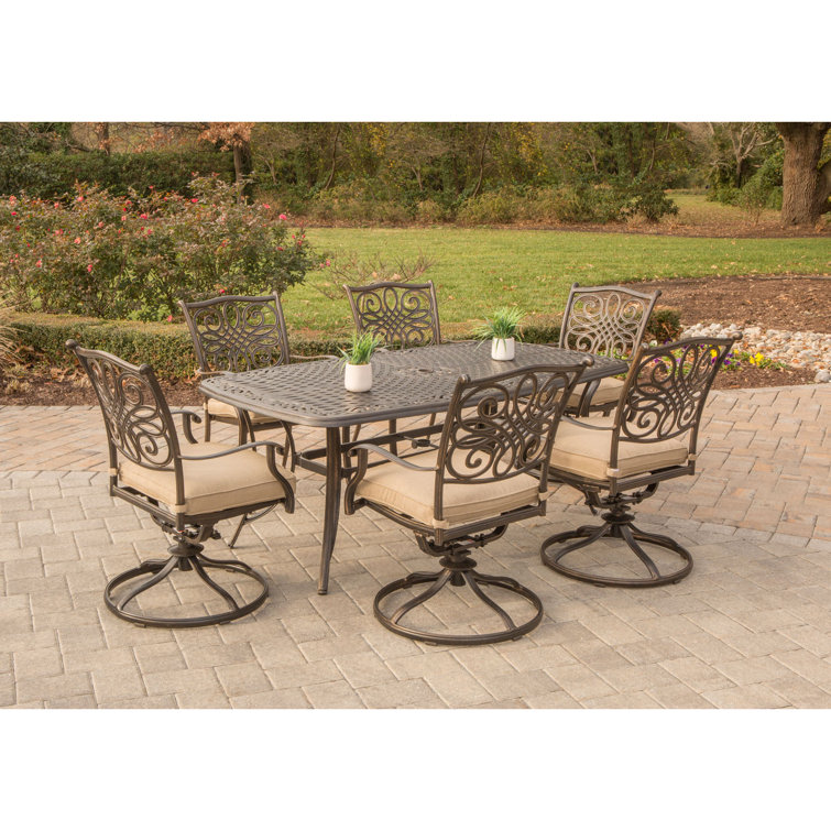 Carleton Rectangular 6 - Person 72'' Long Dining Set with Cushion