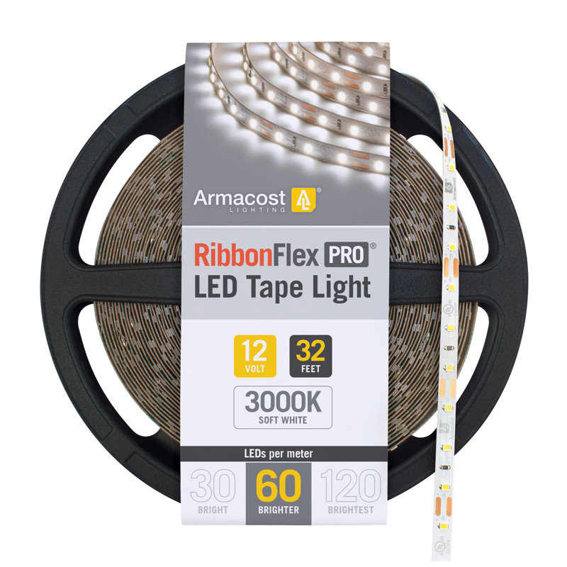 RibbonFlex Pro, 12 V, 3000 K, 60 DEL / M, IP20, bande de lumière DEL 10 M