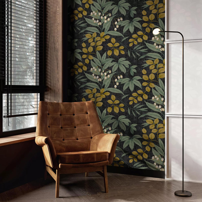 Superfresco Easy Persephone Floral Wallpaper, Black