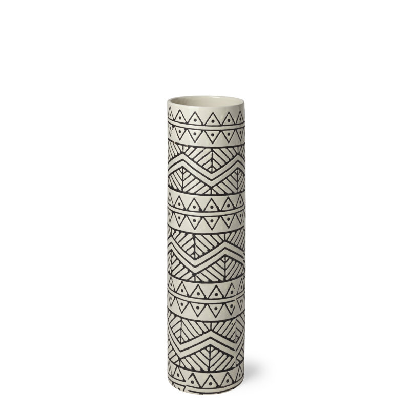 Cricklade Ceramic / Porcelain Table Vase, 13.75" H x 4.1"W x 4.1" D