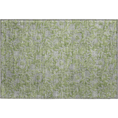Tapis olive Prisco lavable à la machine de qualité supérieure