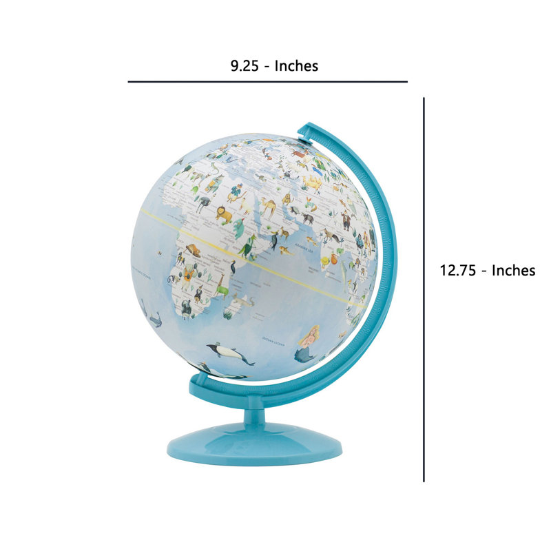 Globe terrestre avec animaux