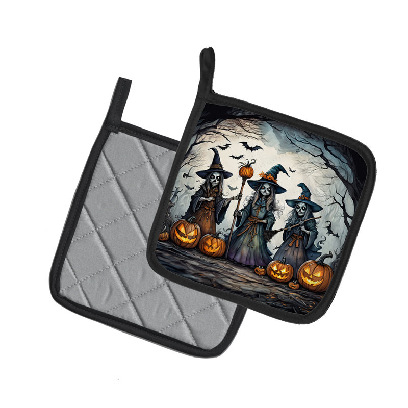 Paire de porte-casseroles Witches Spooky Halloween