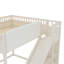 Grand lit mezzanine en bois massif avec tête de lit tapissier, tablettes de rangement et glissoire-1131634856-1131634861