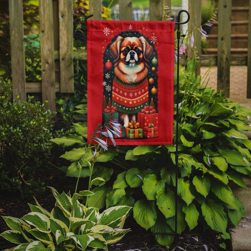 Drapeau de jardin en polyester double face H 15,5 po x l 11,25 po