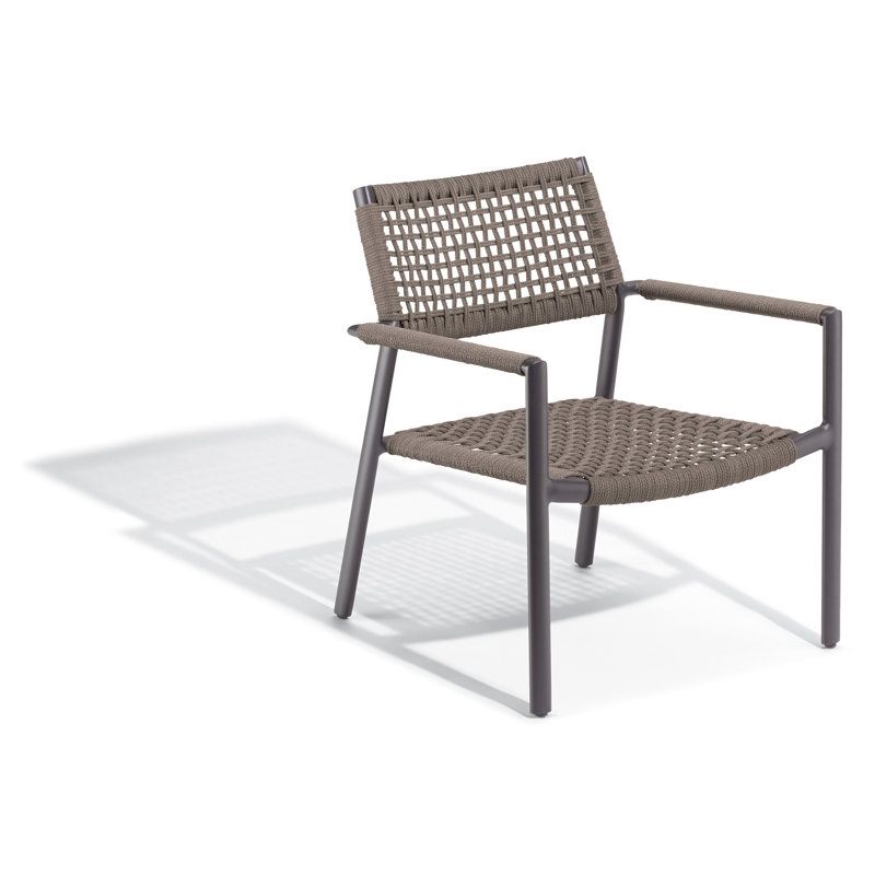 Eiland Club Chair - Carbon - Composite Cord Mocha - Set of 2 in , No Cushion