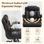 Fauteuil de bureau ergonomique pivotant à pieds croisés, repose-pieds rotatif à 360 °, roues, réglage de la hauteur pour une assise flexible-2130795494-2130795489