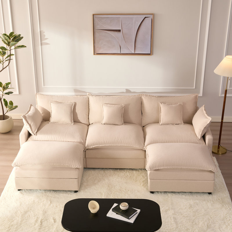 3 Seater Sofa, Linen, Beige