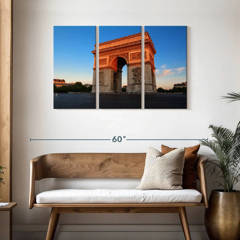 Sunlit Arc De Triomphe, 28" H x 45" W