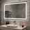 Miroir de salle de bain à DEL avec antibuée, éclairage réglable et mémoire intelligente
